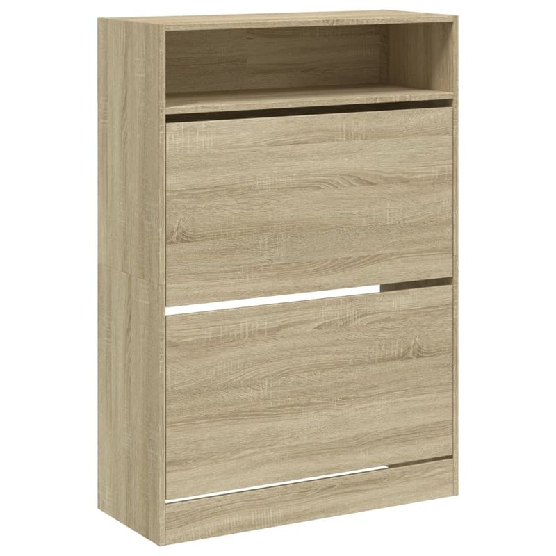 Casa si Gradina - Mobilier - Organizare si depozitare - Organizator incaltaminte - Pantofar cu 2 sertare rabatabile, stejar sonoma, 80x34x116 cm - Infinity.ro