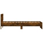 Casa si Gradina - Mobilier - Paturi si accesorii - Paturi - Cadru de pat cu tablie stejar fumuriu 75x190 cm lemn prelucrat - Infinity.ro