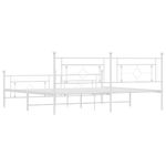Casa si Gradina - Mobilier - Paturi si accesorii - Paturi - Cadru de pat metalic cu tablie de cap/picioare, alb, 193x203 cm - Infinity.ro