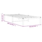 Casa si Gradina - Mobilier - Paturi si accesorii - Paturi - Cadru pat metalic, negru, 90x200 cm - Infinity.ro