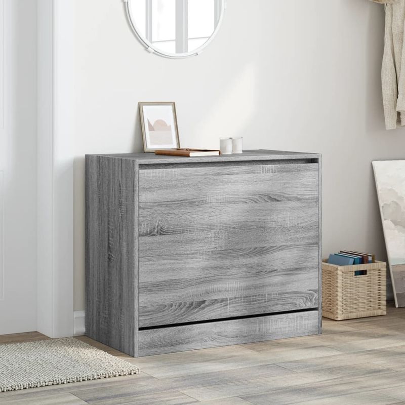 Casa si Gradina - Mobilier - Organizare si depozitare - Organizator incaltaminte - Pantofar, gri sonoma, 80x42x69 cm, lemn prelucrat - Infinity.ro