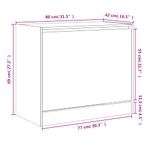 Casa si Gradina - Mobilier - Organizare si depozitare - Organizator incaltaminte - Pantofar, gri sonoma, 80x42x69 cm, lemn prelucrat - Infinity.ro