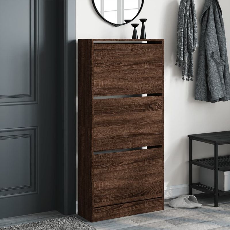 Casa si Gradina - Mobilier - Organizare si depozitare - Organizator incaltaminte - Pantofar, stejar maro, 60x21x125,5 cm, lemn compozit - Infinity.ro