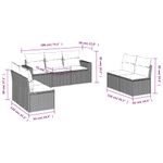 Casa si Gradina - Gradina si terasa - Mobilier exterior - Canapele si fotolii gradina - Set canapele de gradina, 7 piese, cu perne, bej, poliratan - Infinity.ro