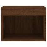 Casa si Gradina - Mobilier - Comode si corpuri - Comode - Noptiera cu Lumini LED Montate pe perete 2 buc Stejar Maro - Infinity.ro