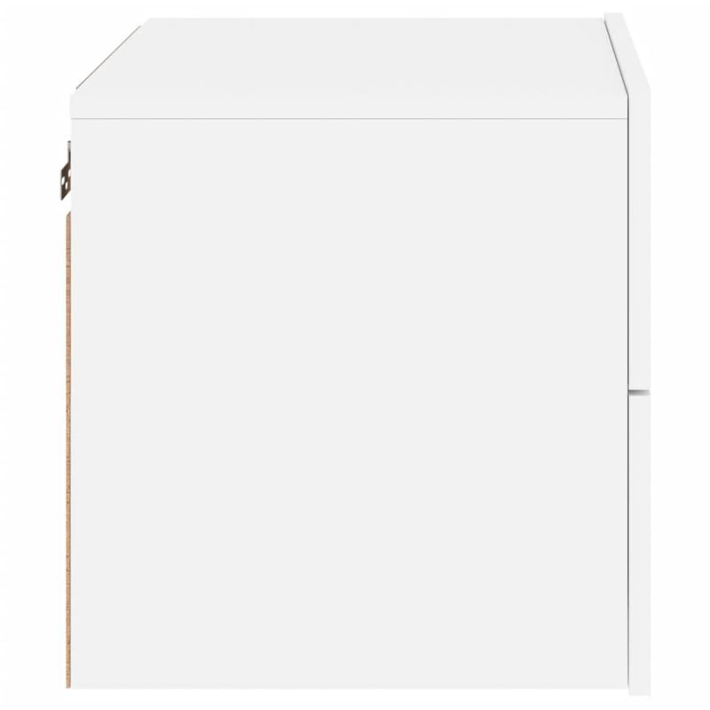 Casa si Gradina - Mobilier - Comode si corpuri - Noptiere - Noptiera montata pe perete cu lumini LED, alb - Infinity.ro