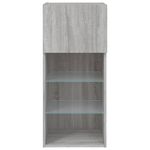 Casa si Gradina - Mobilier - Comode si corpuri - Comode - Comode TV cu lumini LED, 2 buc., gri sonoma, 40,5x30x90 cm - Infinity.ro