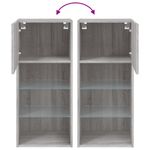 Casa si Gradina - Mobilier - Comode si corpuri - Comode - Comode TV cu lumini LED, 2 buc., gri sonoma, 40,5x30x90 cm - Infinity.ro