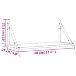 Casa si Gradina - Mobilier - Biblioteci si rafturi - Rafturi - Rafturi de perete, 2 buc., stejar fumuriu, 60x25x25,5 cm, lemn - Infinity.ro