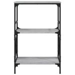 Casa si Gradina - Mobilier - Biblioteci si rafturi - Biblioteci - Biblioteca 3 niveluri gri sonoma 59x35x90,5 cm, lemn prelucrat - Infinity.ro