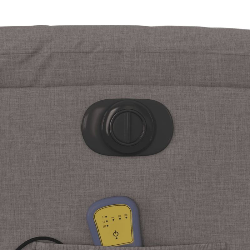 Ingrijire personala si Cosmetice - Sanatate si wellness - Articole wellness - Fotolii de masaj - Fotoliu electric masaj rabatabil cu ridicare, gri taupe, textil - Infinity.ro