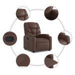 Casa si Gradina - Mobilier - Scaune si fotolii - Fotolii - Fotoliu rabatabil, maro, piele ecologica - Infinity.ro