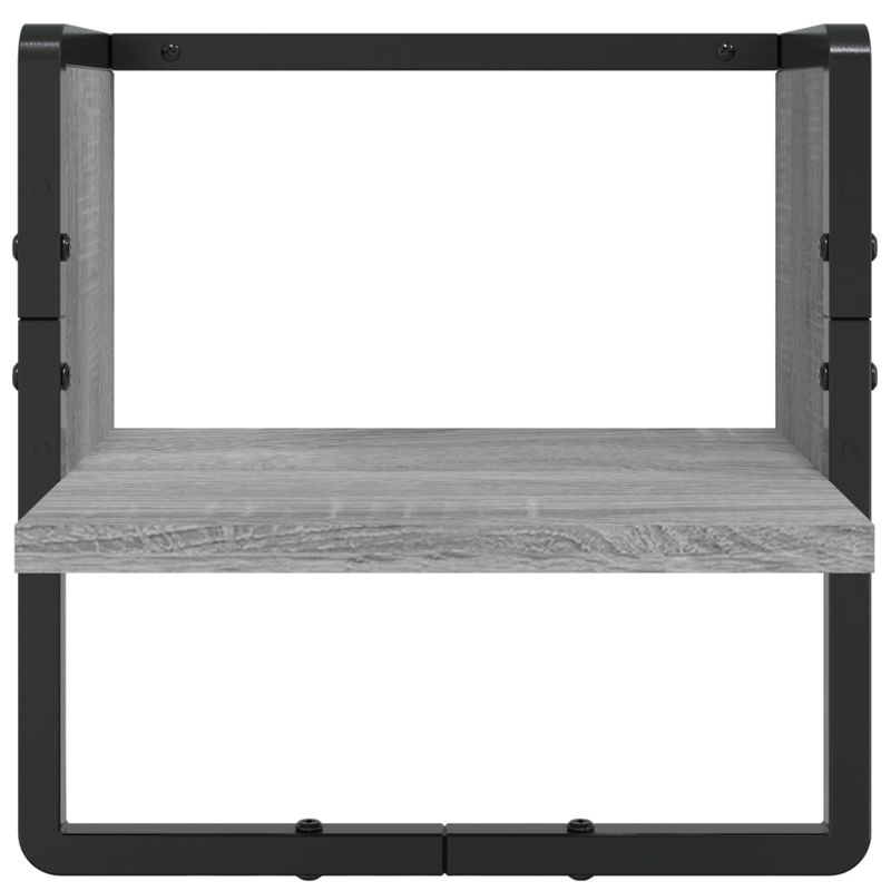 Casa si Gradina - Mobilier - Biblioteci si rafturi - Rafturi - Set rafturi perete cu bare, 6 buc., gri sonoma, lemn prelucrat - Infinity.ro