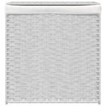 Market - Spalare si intretinere rufe - Uscatoare de rufe si accesorii - Cos de rufe cu 2 sectiuni, alb, 53x35x57 cm, poliratan - Infinity.ro