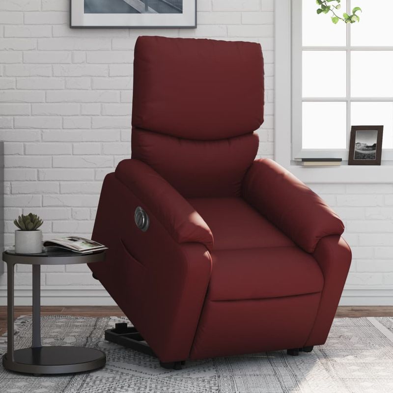Casa si Gradina - Mobilier - Scaune si fotolii - Fotolii - Fotoliu rabatabil electric cu ridicare, rosu vin - Infinity.ro