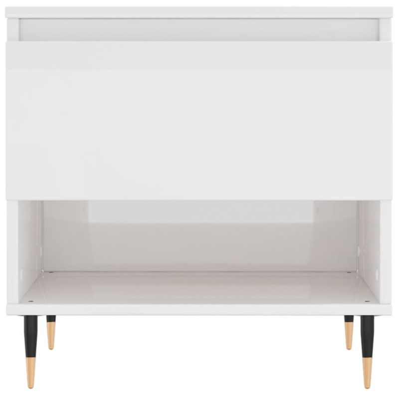 Casa si Gradina - Mobilier - Mese si birouri - Masute de cafea - Masuta de cafea, alb extralucios, 50x46x50 cm, lemn prelucrat - Infinity.ro