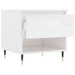 Casa si Gradina - Mobilier - Mese si birouri - Masute de cafea - Masuta de cafea, alb extralucios, 50x46x50 cm, lemn prelucrat - Infinity.ro