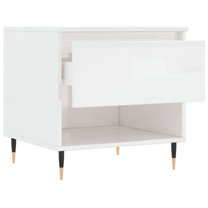 Casa si Gradina - Mobilier - Mese si birouri - Masute de cafea - Masuta de cafea, alb extralucios, 50x46x50 cm, lemn prelucrat - Infinity.ro