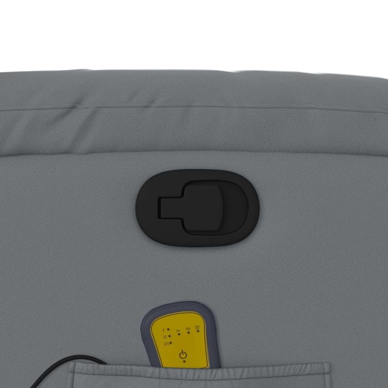 Ingrijire personala si Cosmetice - Sanatate si wellness - Articole wellness - Fotolii de masaj - Fotoliu de masaj rabatabil, gri, piele ecologica - Infinity.ro