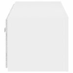 Casa si Gradina - Mobilier - Comode si corpuri - Comode - Comoda TV de perete cu lumini LED, alb, 80x35x31 cm - Infinity.ro