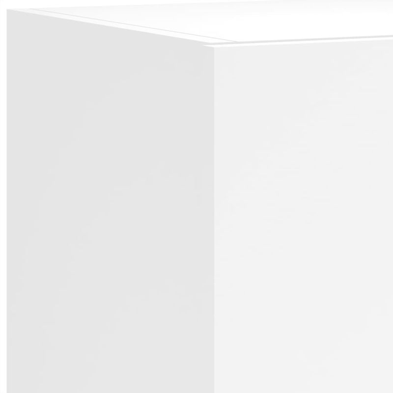 Casa si Gradina - Mobilier - Comode si corpuri - Comode - Comoda TV de perete cu lumini LED, alb, 80x35x31 cm - Infinity.ro