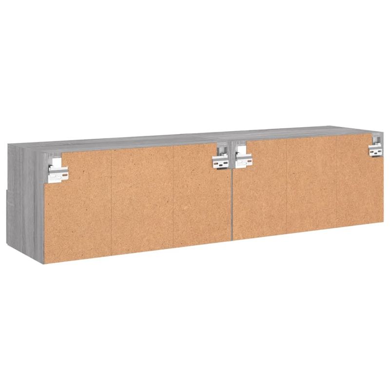 Casa si Gradina - Mobilier - Comode si corpuri - Comode - Comode TV de perete, 2 buc., gri sonoma, 60x30x30 cm, lemn - Infinity.ro