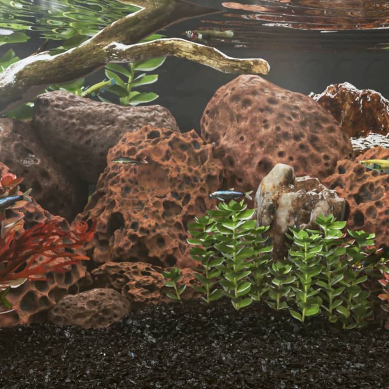Casa si Gradina - Decoratiuni - Obiecte decorative - Accesorii decorative - Roci vulcanice, 25 kg, rosu, 10-30 cm - Infinity.ro