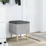 Casa si Gradina - Mobilier - Canapele si coltare - Banchete - Banca de depozitare, gri beton, 42x42x46 cm, lemn prelucrat - Infinity.ro