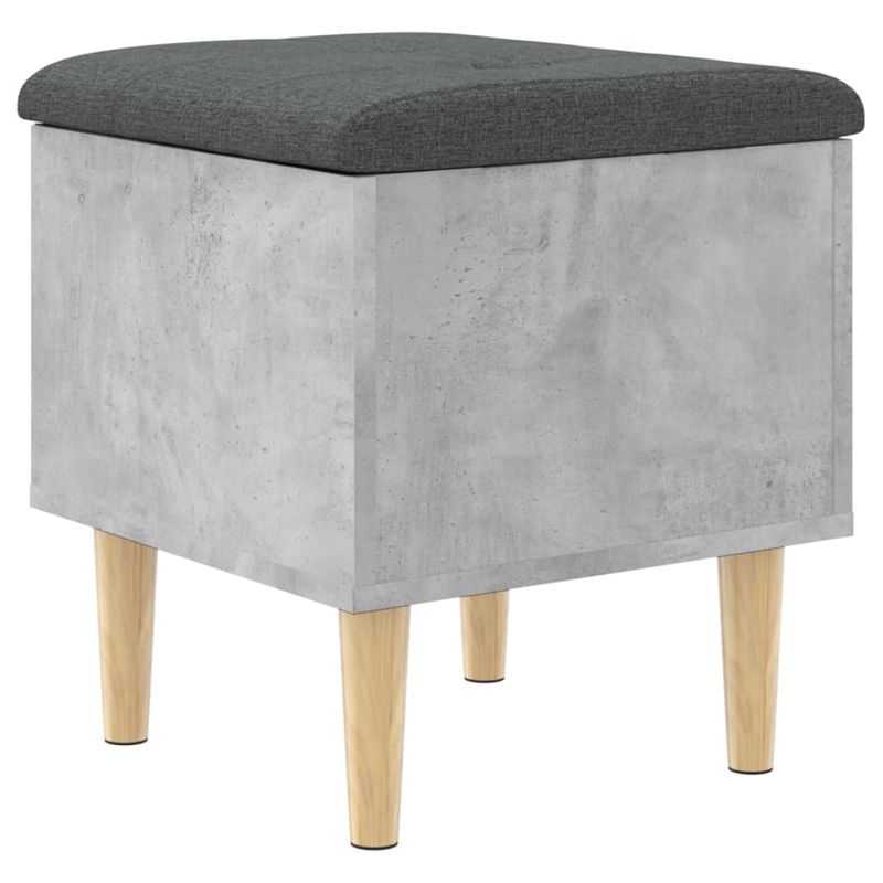 Casa si Gradina - Mobilier - Canapele si coltare - Banchete - Banca de depozitare, gri beton, 42x42x46 cm, lemn prelucrat - Infinity.ro