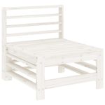 Casa si Gradina - Gradina si terasa - Mobilier exterior - Canapele si fotolii gradina - Canapea de mijloc pentru gradina, alb, lemn masiv de pin - Infinity.ro