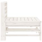 Casa si Gradina - Gradina si terasa - Mobilier exterior - Canapele si fotolii gradina - Canapea de mijloc pentru gradina, alb, lemn masiv de pin - Infinity.ro