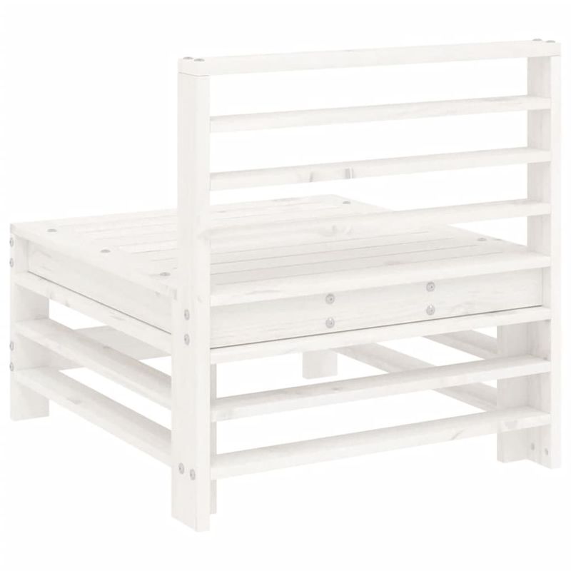 Casa si Gradina - Gradina si terasa - Mobilier exterior - Canapele si fotolii gradina - Canapea de mijloc pentru gradina, alb, lemn masiv de pin - Infinity.ro