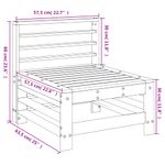 Casa si Gradina - Gradina si terasa - Mobilier exterior - Canapele si fotolii gradina - Canapea de mijloc pentru gradina, alb, lemn masiv de pin - Infinity.ro