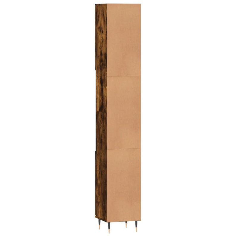 Casa si Gradina - Mobilier - Mobilier baie - Corpuri baie - Dulap de baie, stejar afumat, 30x30x190 cm, lemn prelucrat - Infinity.ro
