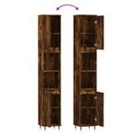 Casa si Gradina - Mobilier - Mobilier baie - Corpuri baie - Dulap de baie, stejar afumat, 30x30x190 cm, lemn prelucrat - Infinity.ro