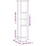Casa si Gradina - Mobilier - Mobilier baie - Corpuri baie - Dulap de baie, stejar afumat, 30x30x190 cm, lemn prelucrat - Infinity.ro