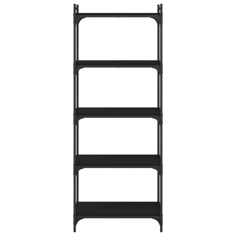 Casa si Gradina - Mobilier - Biblioteci si rafturi - Biblioteci - Biblioteca cu 5 niveluri, negru, 60x30x154 cm, lemn prelucrat - Infinity.ro