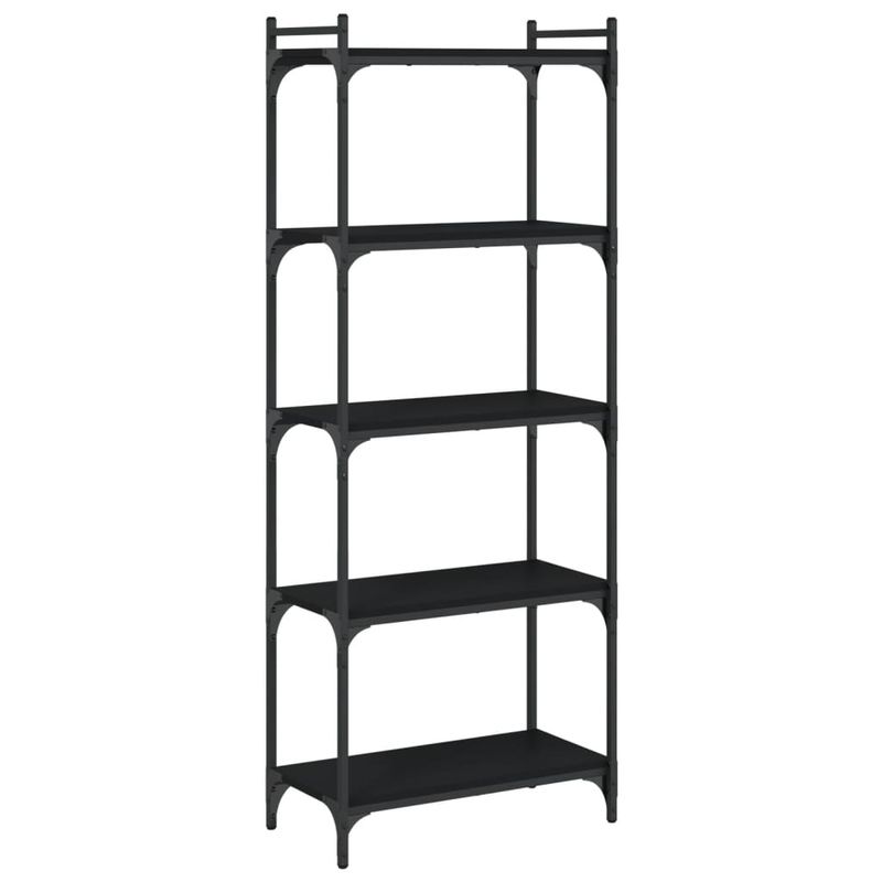 Casa si Gradina - Mobilier - Biblioteci si rafturi - Biblioteci - Biblioteca cu 5 niveluri, negru, 60x30x154 cm, lemn prelucrat - Infinity.ro