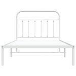 Casa si Gradina - Mobilier - Paturi si accesorii - Paturi - Cadru de pat din metal cu tablie, alb, 100x200 cm - Infinity.ro