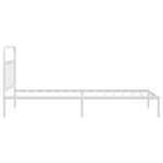 Casa si Gradina - Mobilier - Paturi si accesorii - Paturi - Cadru de pat din metal cu tablie, alb, 100x200 cm - Infinity.ro