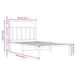 Casa si Gradina - Mobilier - Paturi si accesorii - Paturi - Cadru de pat din metal cu tablie, alb, 100x200 cm - Infinity.ro