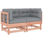Casa si Gradina - Gradina si terasa - Mobilier exterior - Canapele si fotolii gradina - Canapele coltar cu perne, 2 buc., lemn masiv de pin - Infinity.ro
