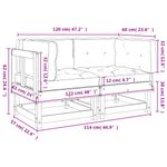 Casa si Gradina - Gradina si terasa - Mobilier exterior - Canapele si fotolii gradina - Canapele coltar cu perne, 2 buc., lemn masiv de pin - Infinity.ro