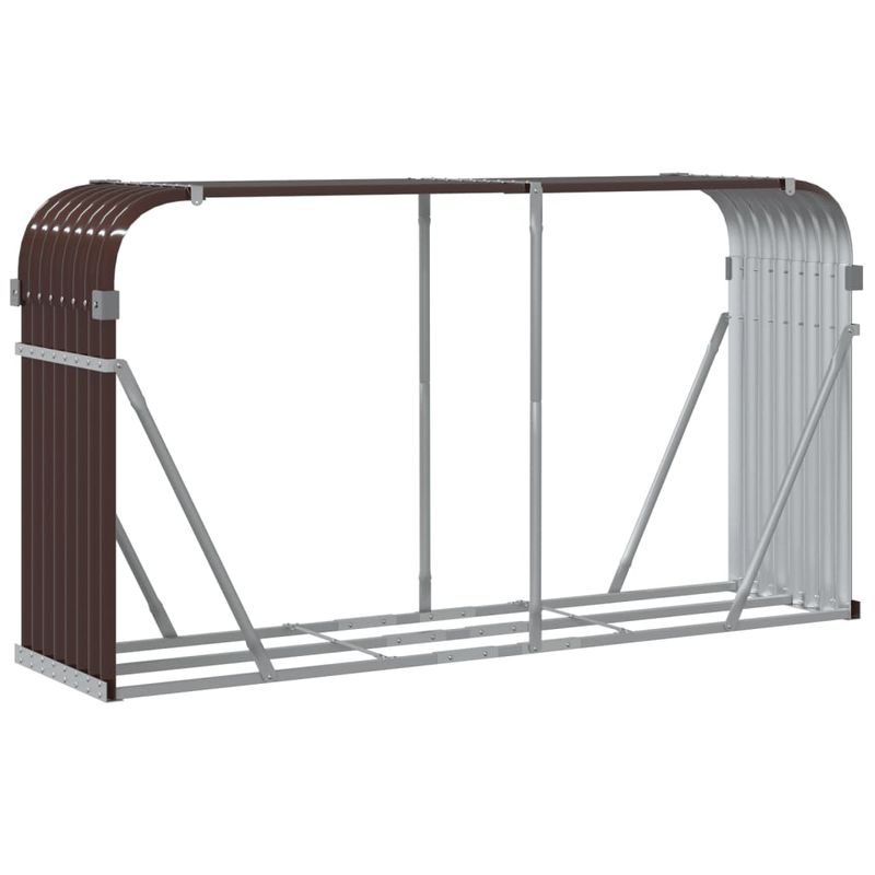 Casa si Gradina - Termice - Sobe, Seminee si accesorii - Accesorii seminee si sobe - Suport pentru busteni, maro, 180x45x100 cm, otel galvanizat - Infinity.ro