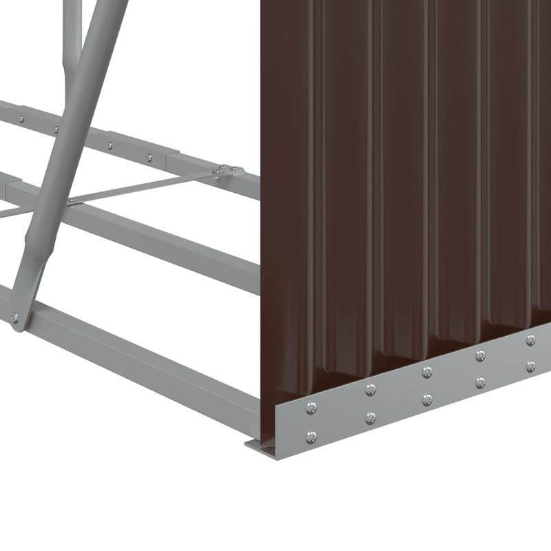 Casa si Gradina - Termice - Sobe, Seminee si accesorii - Accesorii seminee si sobe - Suport pentru busteni, maro, 180x45x100 cm, otel galvanizat - Infinity.ro