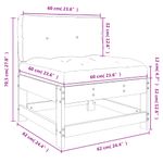 Casa si Gradina - Gradina si terasa - Mobilier exterior - Canapele si fotolii gradina - Canapea de mijloc cu perne, gri, lemn masiv de pin - Infinity.ro