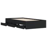 Casa si Gradina - Mobilier - Paturi si accesorii - Paturi - Cadru de pat cu sertare, negru, 100x200 cm, lemn prelucrat - Infinity.ro