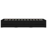 Casa si Gradina - Mobilier - Paturi si accesorii - Paturi - Cadru de pat cu sertare, negru, 100x200 cm, lemn prelucrat - Infinity.ro