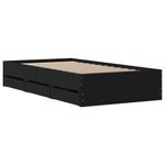 Casa si Gradina - Mobilier - Paturi si accesorii - Paturi - Cadru de pat cu sertare, negru, 100x200 cm, lemn prelucrat - Infinity.ro
