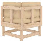 Casa si Gradina - Gradina si terasa - Mobilier exterior - Canapele si fotolii gradina - Canapea coltar cu perne, lemn masiv de pin - Infinity.ro
